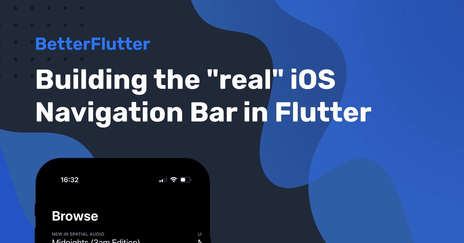 Building the "real" iOS Navigation Bar in Flutter